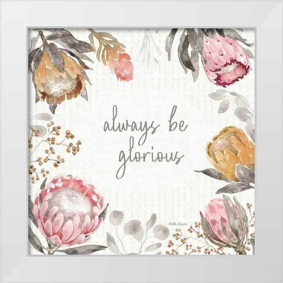 Grove, Beth 26x26 White Modern Wood Framed Museum Art Print Titled - Petal Passion III Soft Boho