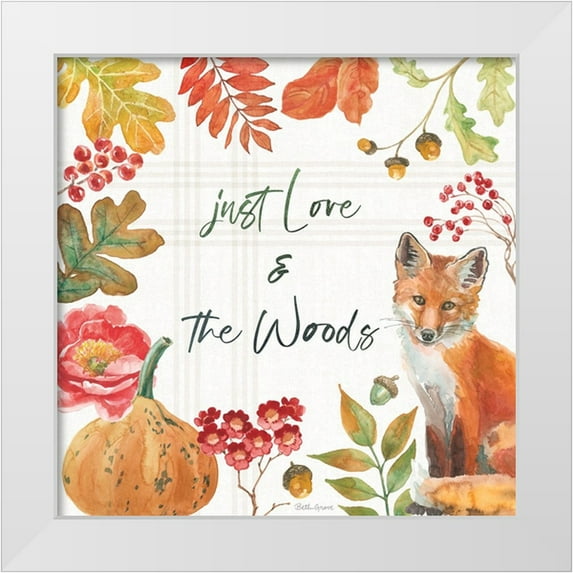 Grove, Beth 26x26 White Modern Wood Framed Museum Art Print Titled - Wooded Harvest VII