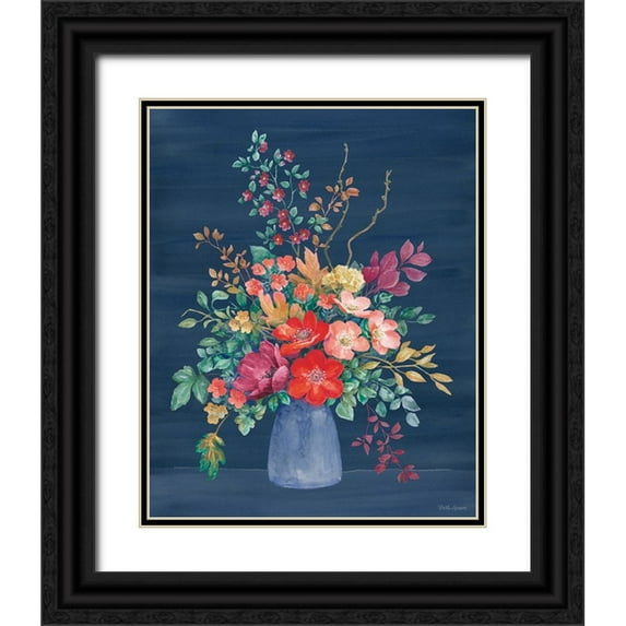 Grove, Beth 26x32 Black Ornate Wood Framed with Double Matting Museum Art Print Titled - Floral Drama II