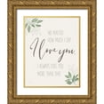 thumbnail image 1 of Grove, Beth 26x32 Gold Ornate Wood Framed with Double Matting Museum Art Print Titled - All You Need is Love Sentiment, 1 of 4