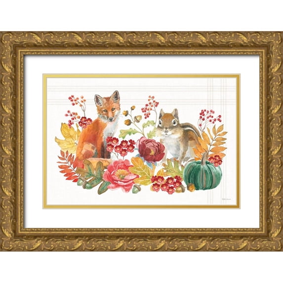 Grove, Beth 32x23 Gold Ornate Wood Framed with Double Matting Museum Art Print Titled - Wooded Harvest I