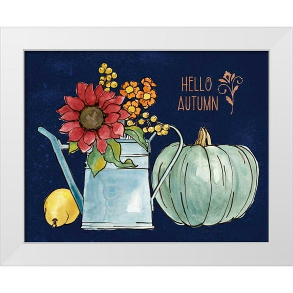 Grove, Beth 32x26 White Modern Wood Framed Museum Art Print Titled - October Garden IV Blue