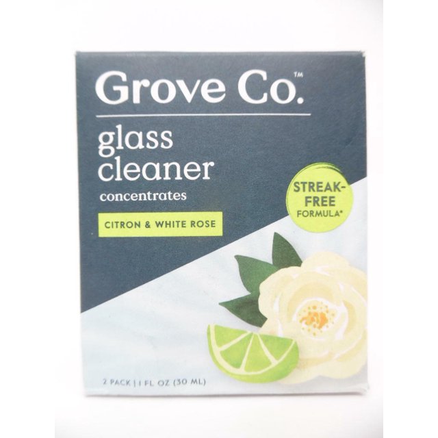 Grove Co. Glass Cleaner Concentrates StreakFree Citron & White Rose