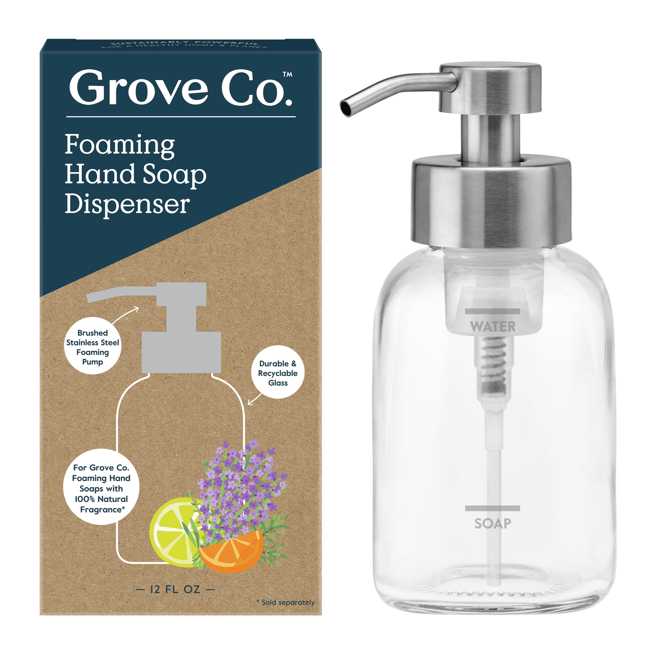Grove Co. Dish Soap Glass Dispenser - Fresh Horizons