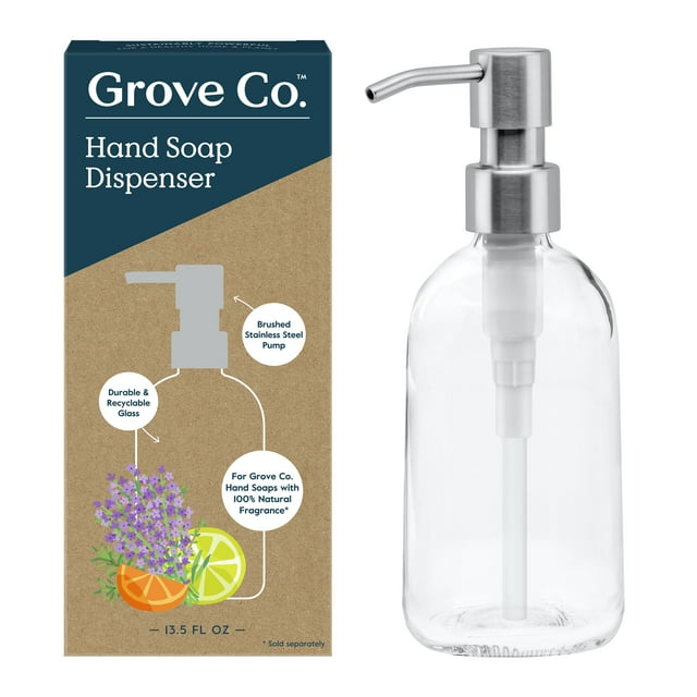 Grove Co. Reusable Hand Soap Glass Dispenser 1ct