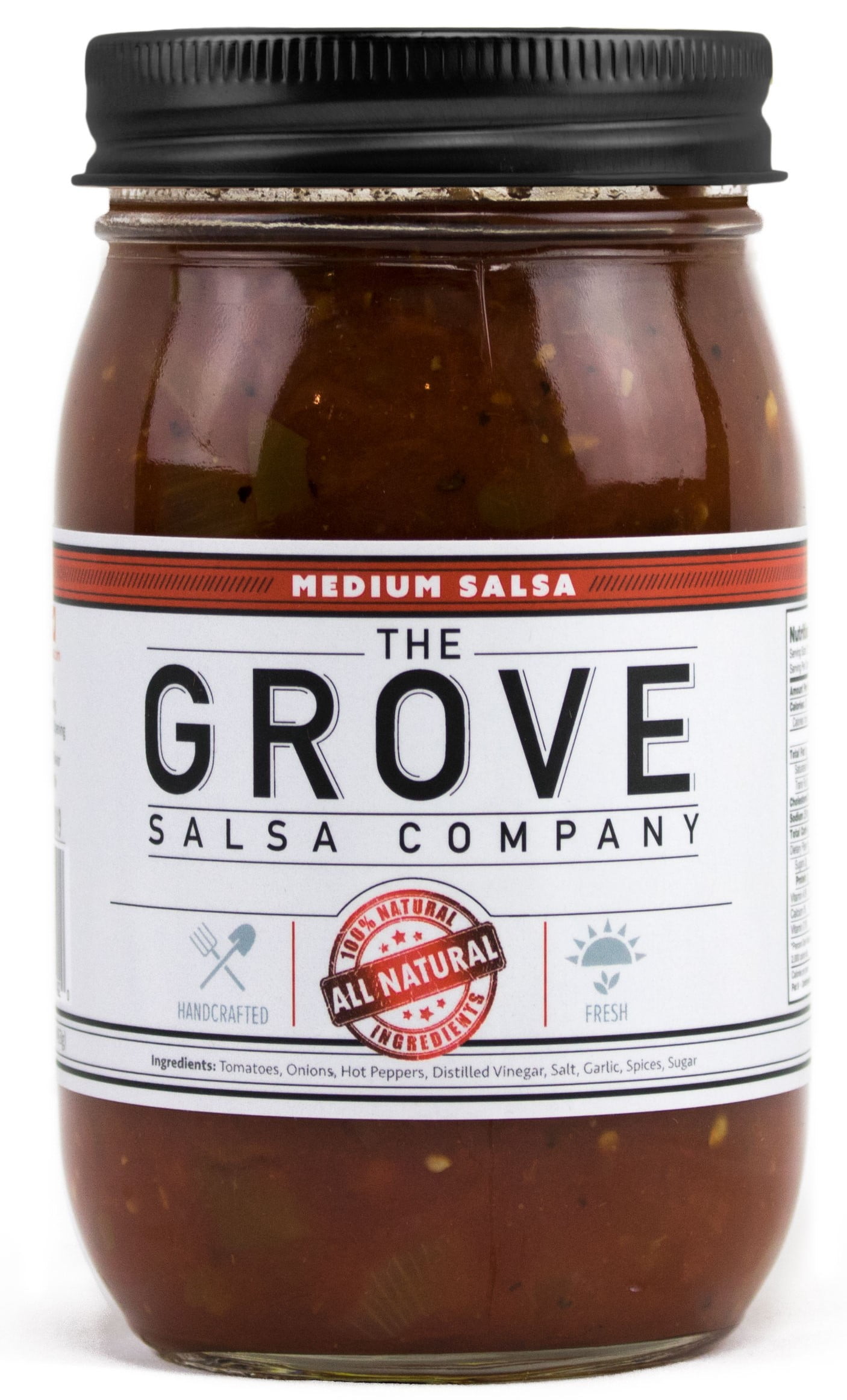 Grove Salsa - Medium Salsa 16 oz All Natural - Fresh - Hand Crafted