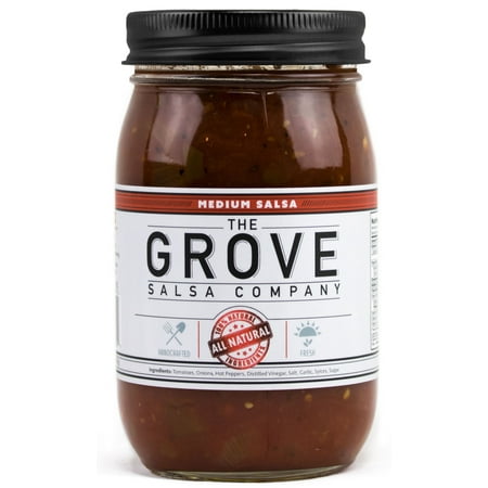 Grove Salsa - Medium Salsa 16 oz All Natural - Fresh - Hand Crafted