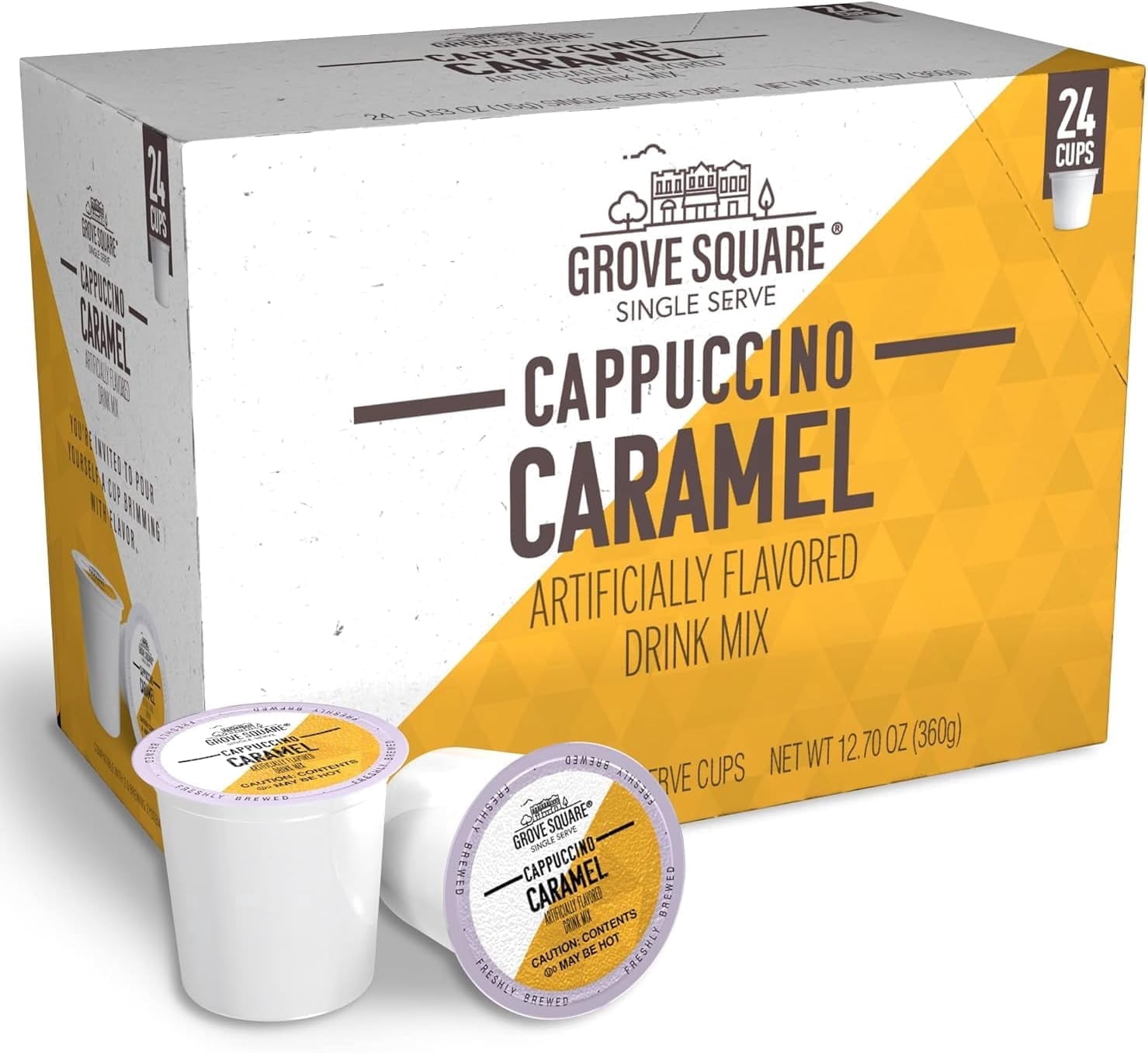 Grove Square Caramel Cappuccino Single-Serve Coffee Pods 48 count