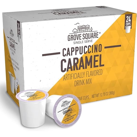 Grove Square Caramel Cappuccino Single-Serve Coffee Pods 96 count