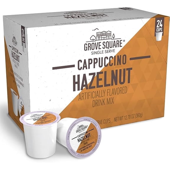Grove Square Hazelnut Cappuccino Single-Serve Coffee Pods 48 count