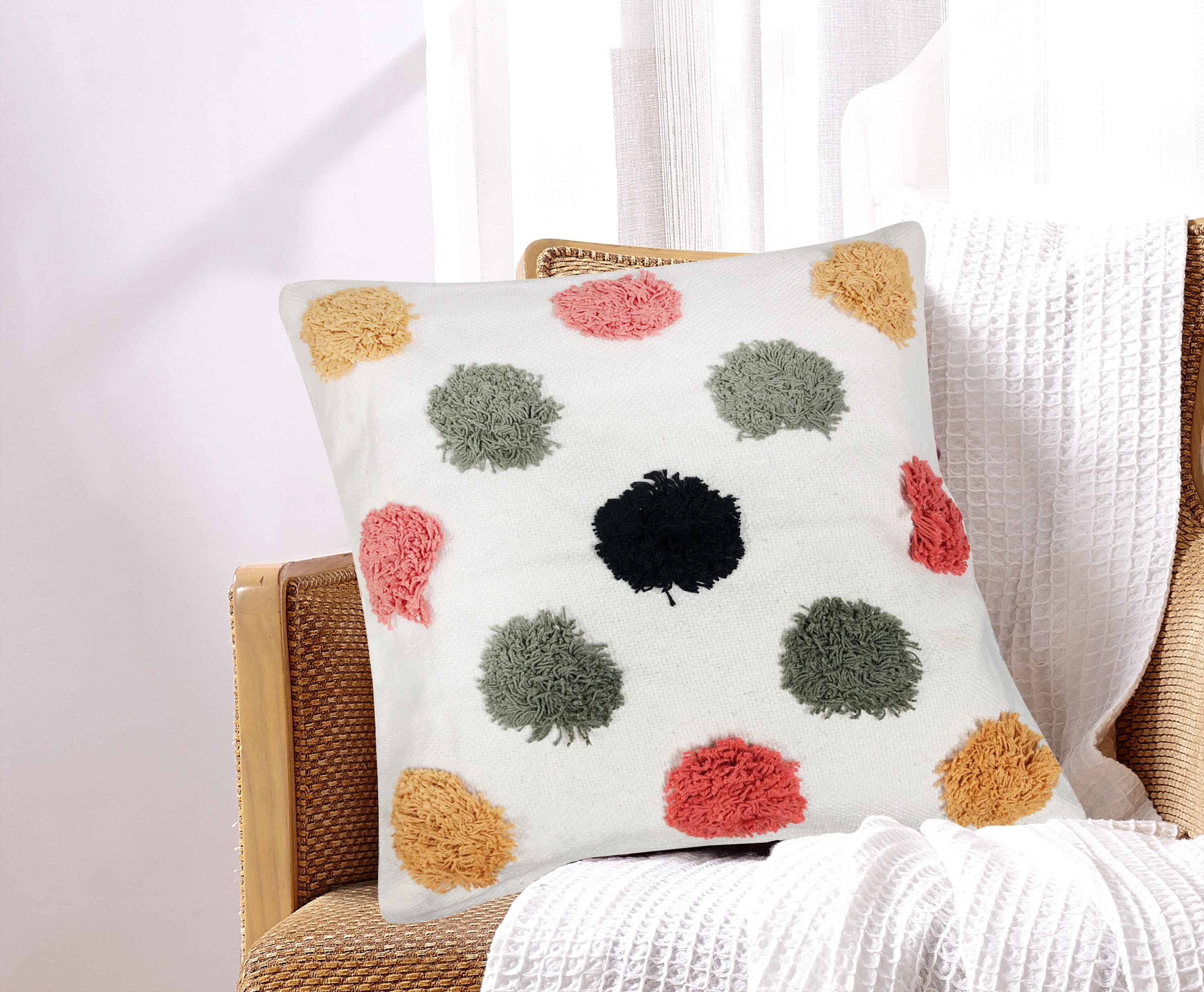 Grove Tufted Throw Pillow 20x20 Multi