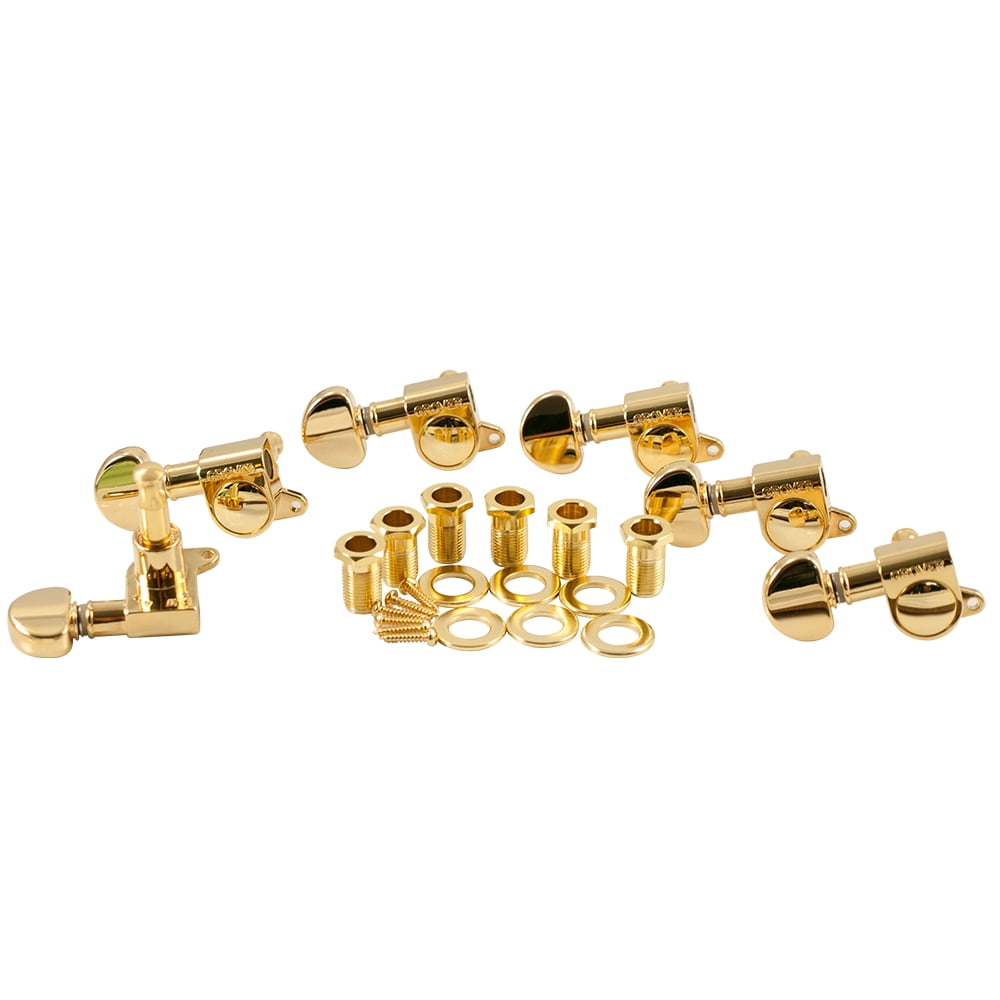 Grover Mini Rotomatic Electric Guitar Tuners 6 inline 14:1 Ratio Gold