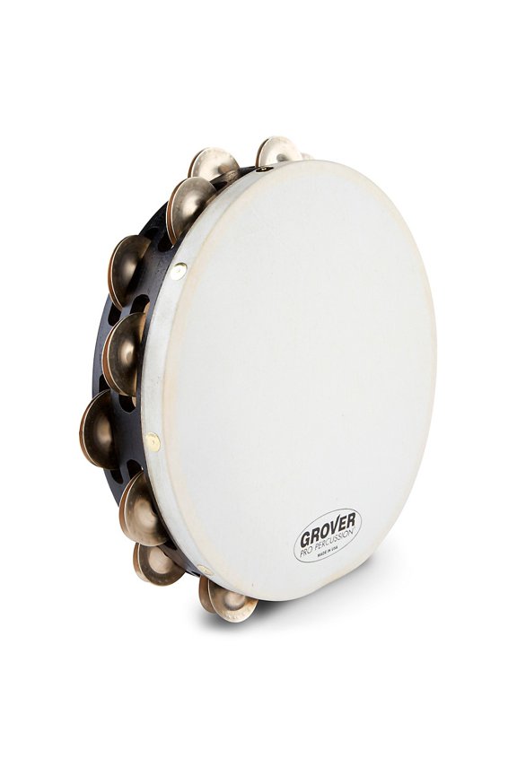Grover Pro Projection-Plus Double-Row German Silver Tambourine 10 in.