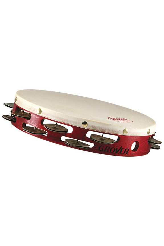 Grover Pro Projection-Plus Double-Row Heat Treated Silver Tambourine 10 in.