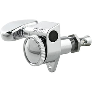 Grover Roto-Grip Locking Rotomatics Guitar/Tuner Machines, Black Chrome, 502BC
