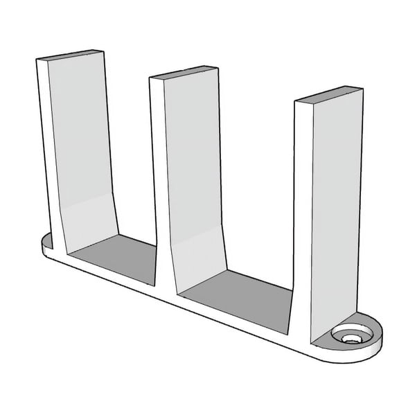 Sliding Closet Door Floor Guide Bracket | Universal Fit for 1-3/8" Width Doors (White) | Grovers Home Solutions
