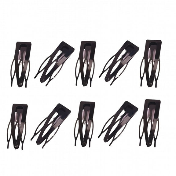 Grovevia 10Pcs Double Grip Hair Clips Metal Snap Hair Clips Hair Barrettes for Hair Making Hair Styling Tools
