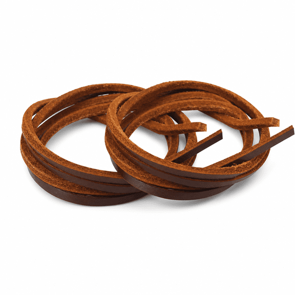 Grovevia Shoelaces,Cowhide Leather Brown,120 Cm 1 Pair Brown Shoe Laces
