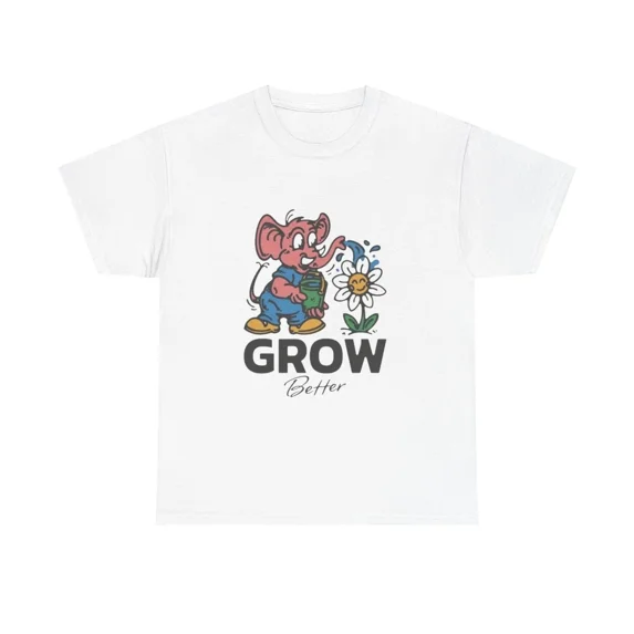 Grow Better Flowers Christmas Positive Garden Retro Botanical Art Unisex T-Shirt, up to size 5XL
