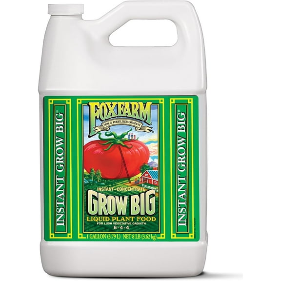 Grow Big Liquid Plant Food - Bloom Fertilizer for Flowers, Fruits, and Vegetables, Perfect for Indoor & Outdoor Potted Plants, NPK 6-4-4 (Gallon)