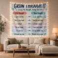 thumbnail image 1 of Grow Through It Chart with Thought Arrows, Inspirational Minimalist Style for Teachers, Classroom Decor, Back to School Gift, Tapestry Wall Hanging for Bedroom and Classroom, 1 of 7