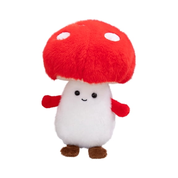 Grow In The Dark Mushroom Stuffed Animals - Fun Collectible Plush Toys for Boys Girls and Adult Collectors - Perfect for Decorating Rooms and Birthday Gifts - 7.8 Inches (Red)