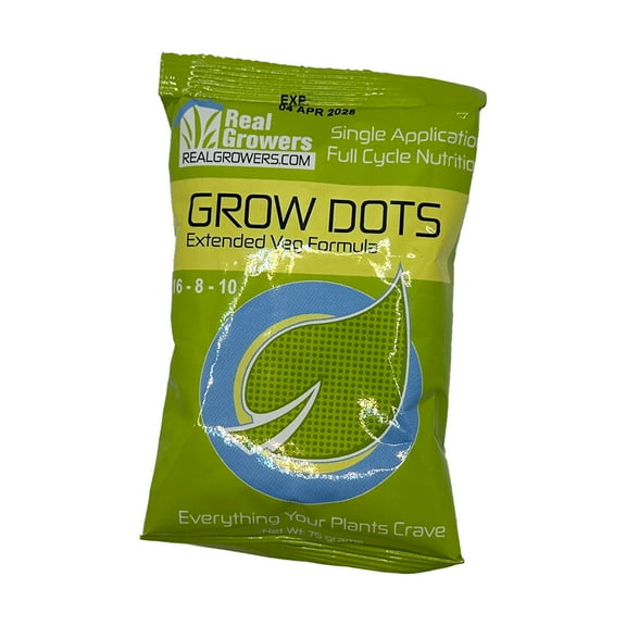Grow Dots Extended Plant Food, Single-Application, Programmed-Release Plant Nutrient Fertilizer - 75g