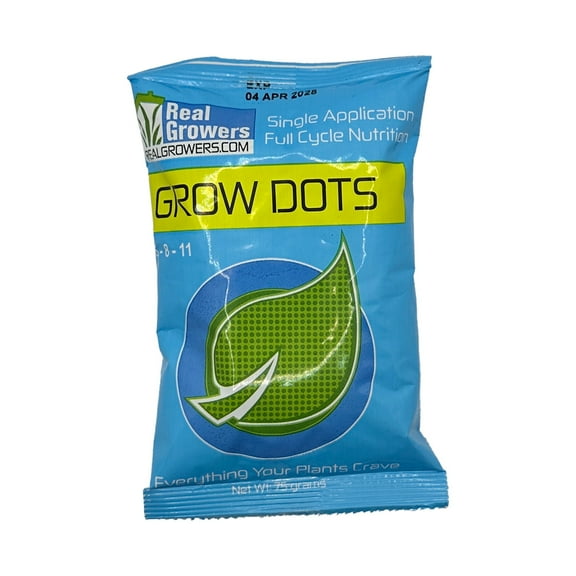 Grow Dots Plant Food, Single-Application, Programmed-Release Plant Nutrient Fertilizer - 75g