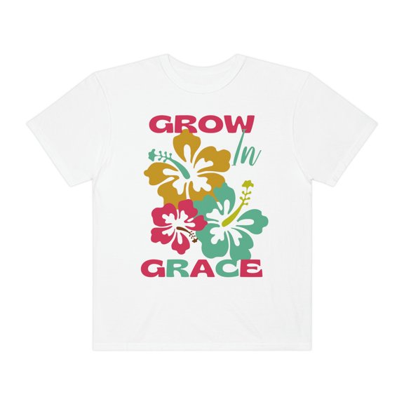 Grow In Grace Shirt Hawaiian Shirt Women Flower Shirt Christian Shirt