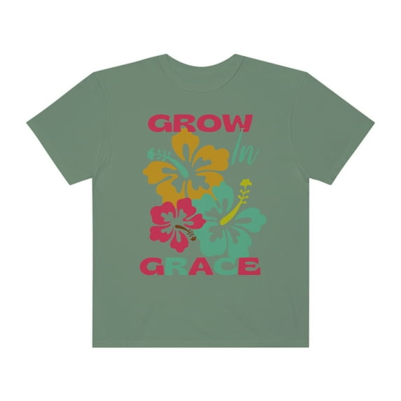 Grow In Grace Shirt Hawaiian Shirt Women Flower Shirt Christian Shirt