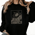 thumbnail image 1 of Grow In Grace Sunflower Graphic Tee T-Shirt Print Top Breathable Round-neck long-sleeved Black S-3XL, 1 of 6