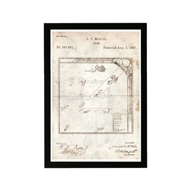 Wynwood Studio OneWheel Skateboarding Patent Blueprint Art - Framed Wall Decor