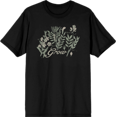 thumbnail image 1 of Grow Inspirational Vintage Botanicals Adult Black Crew Neck Short Sleeve Tee-Medium, 1 of 4