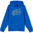 thumbnail image 1 of Grow Inspirational Vintage Botanicals Adult Blue Long Sleeve Hoodie-Small, 1 of 3