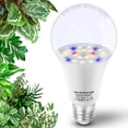 Full Blue Spectrum Grow Light Bulbs for Indoor Plants Full Spectrum E26 A19 10W,5000K Blue ...