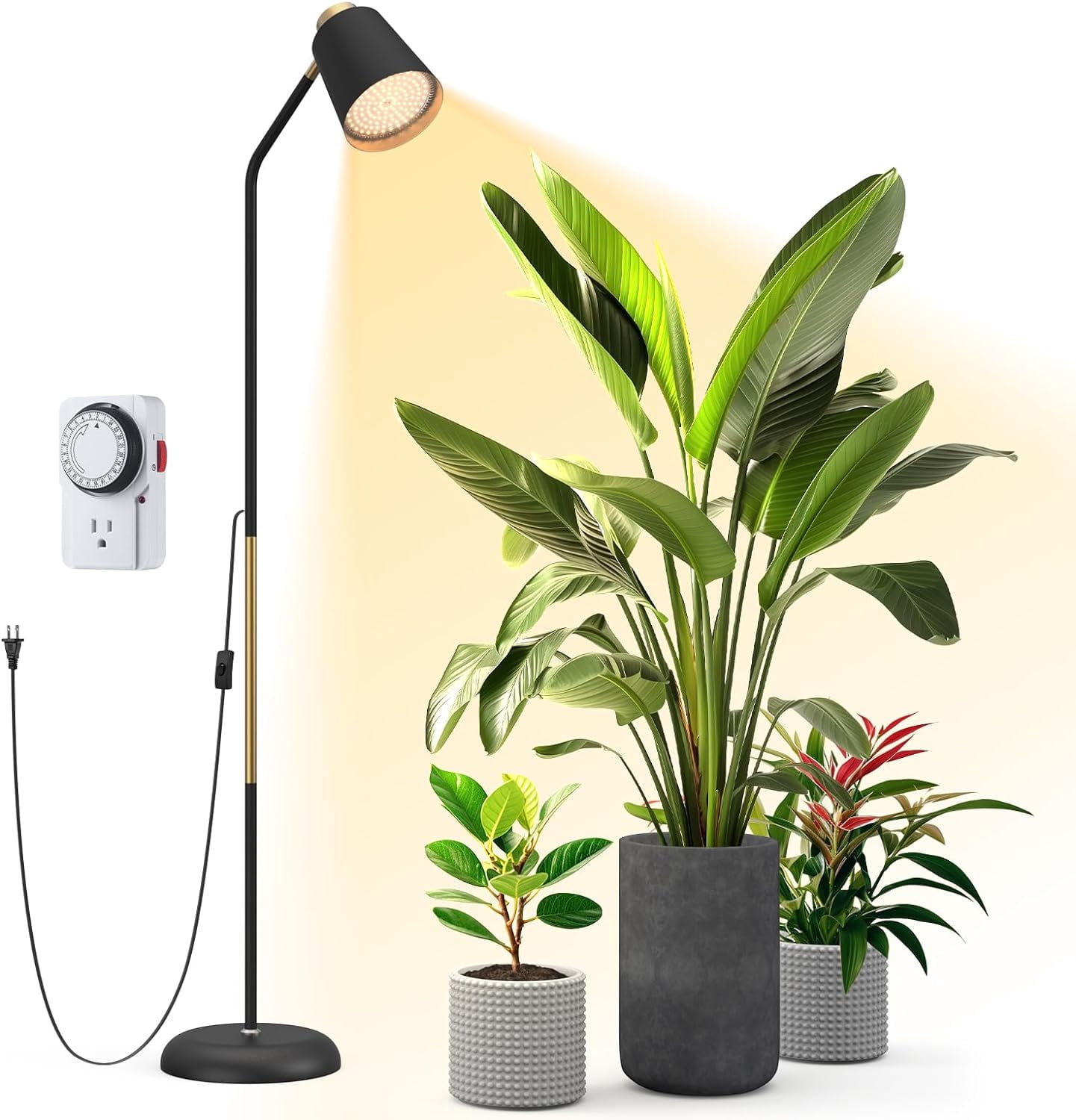 Grow light with stand 3000k floor grow light for indoor plants 20w