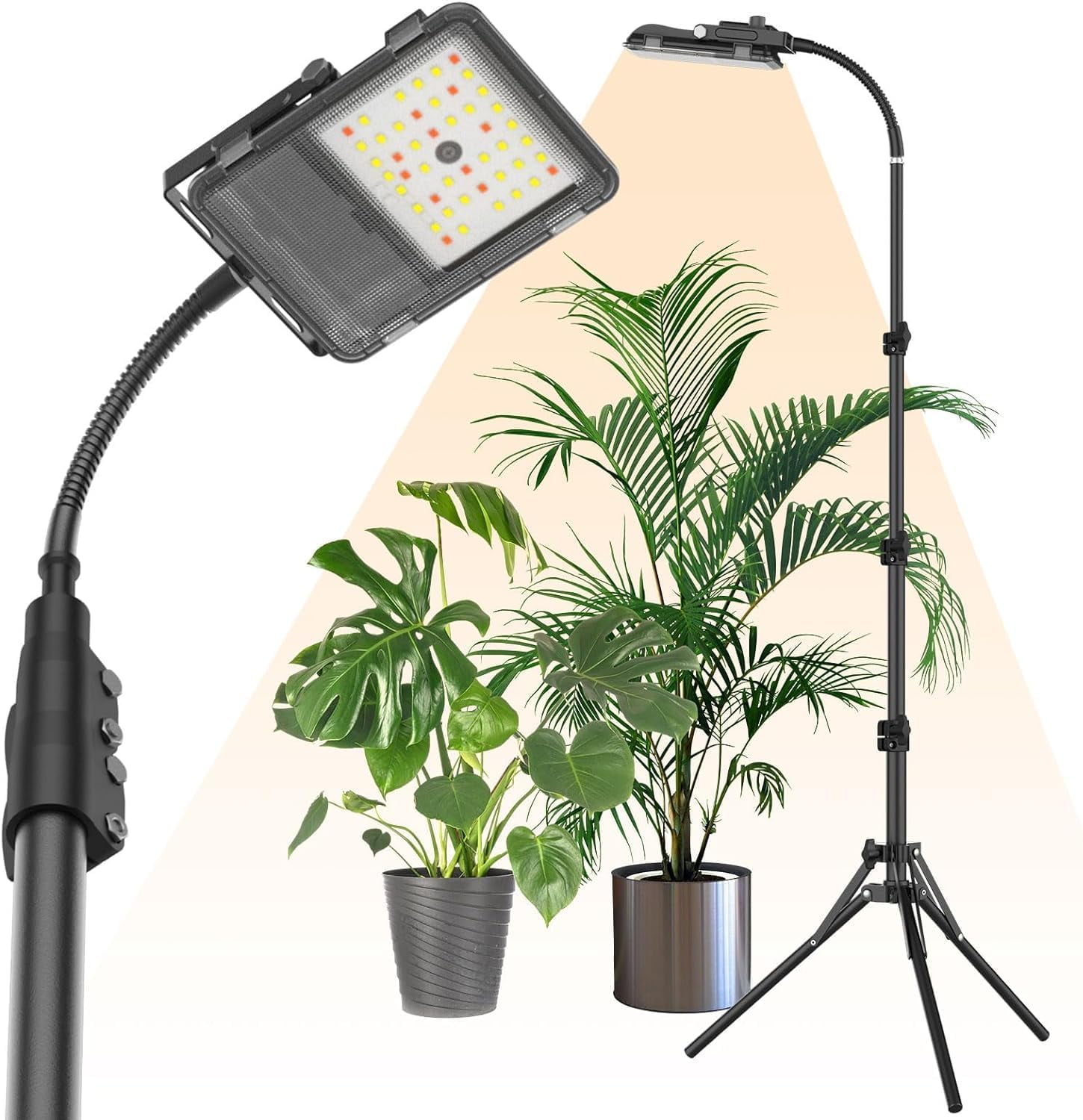 Grow Light with Stand, Full Spectrum 250W Equiv. LED Floor Plant Light ...