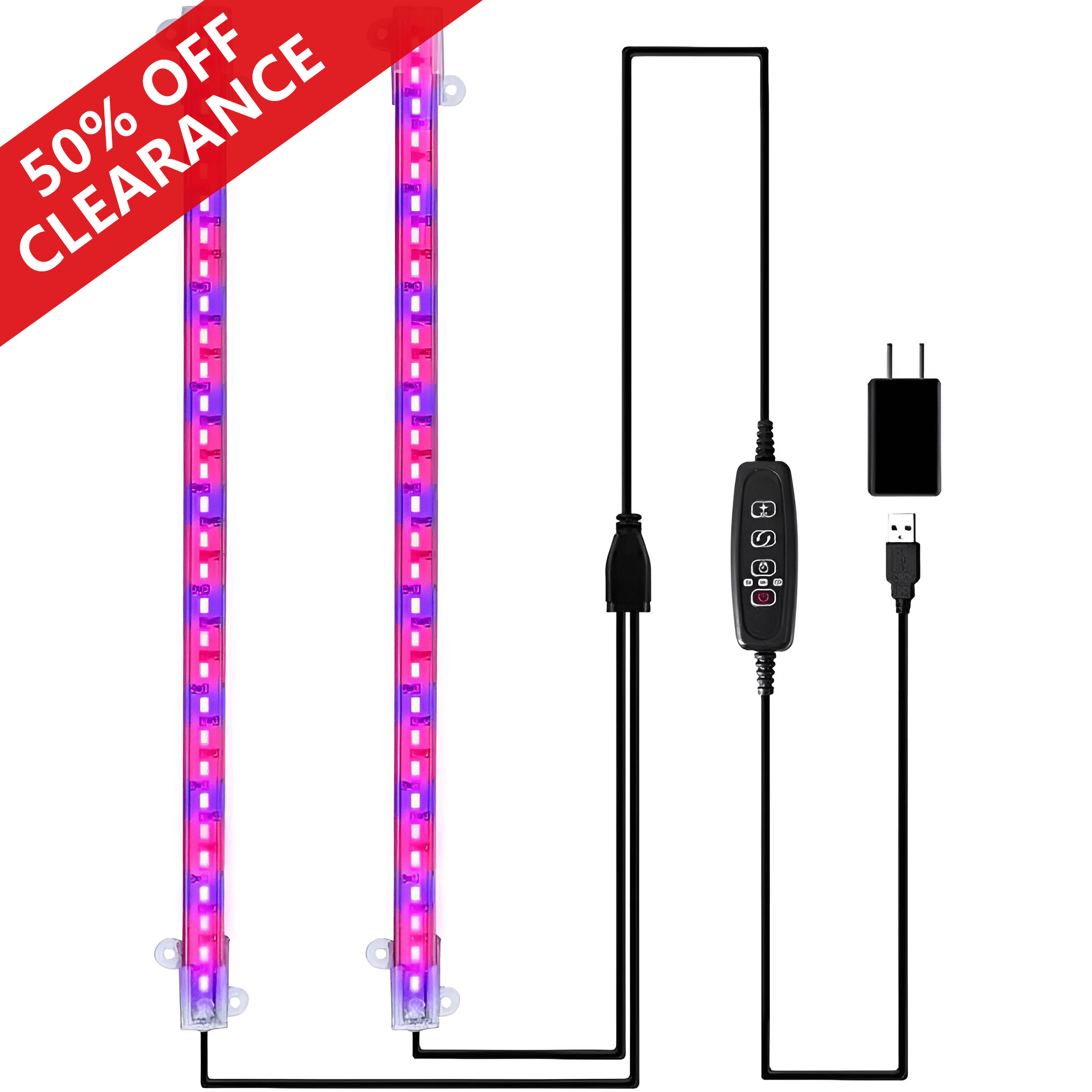 LED Grow Light Strip Kit with Full Spectrum LEDs, 36W IP65 Waterproof  Dimmable LED Plant Grow Light Bar for Germination, Growth and Flowering