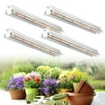 Grow Light T5 4pcs x 10W, 5000k Full Spectrum LED for Indoor Plants, V