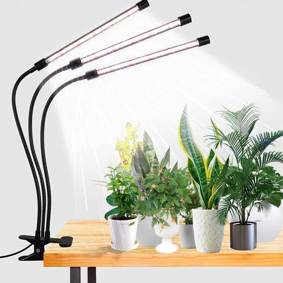 Grow Light for Indoor Plants,6000K 126LED Clip Plant Lights with Flexible Gooseneck & Timer Setting 3/9/12H,5 Dimmable Levels