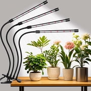 Grow Lights for Indoor Plants,168 LEDs Clip Plant Lights, Full Spectrum LED Plant Growing Lamps with Flexible Gooseneck, 3/9/12H Timer, 3 Spectral Modes, 10 Dim