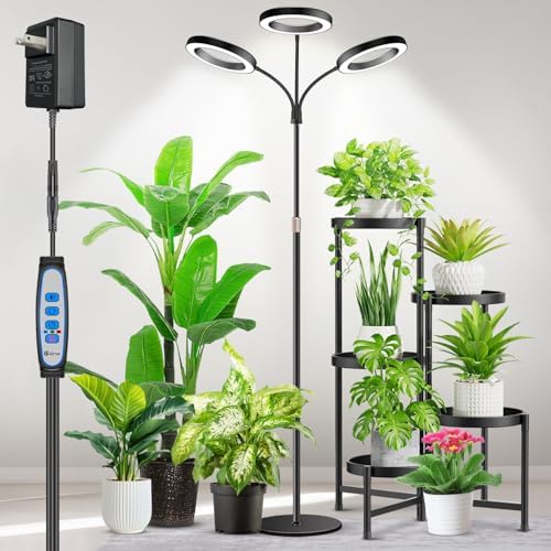 Grow Lights for Indoor Plants, 3 Head Full Spectrum Plant Light with 68 ...