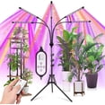 thumbnail image 1 of Grow Lights for Indoor Plants,5 Heads Red Blue White Full Spectrum Plant Light with 15-60" Adjustable Tripod Stand, Indoor Grow Lamp with Remote Control and Auto On/Off Timer Function, 1 of 7
