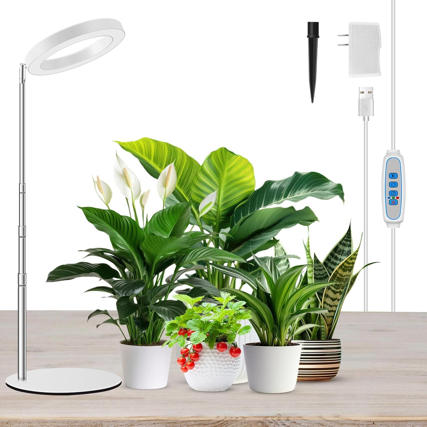 Grow Lights for Indoor Plants, 80 LEDs Full Spectrum Plant Lights for ...