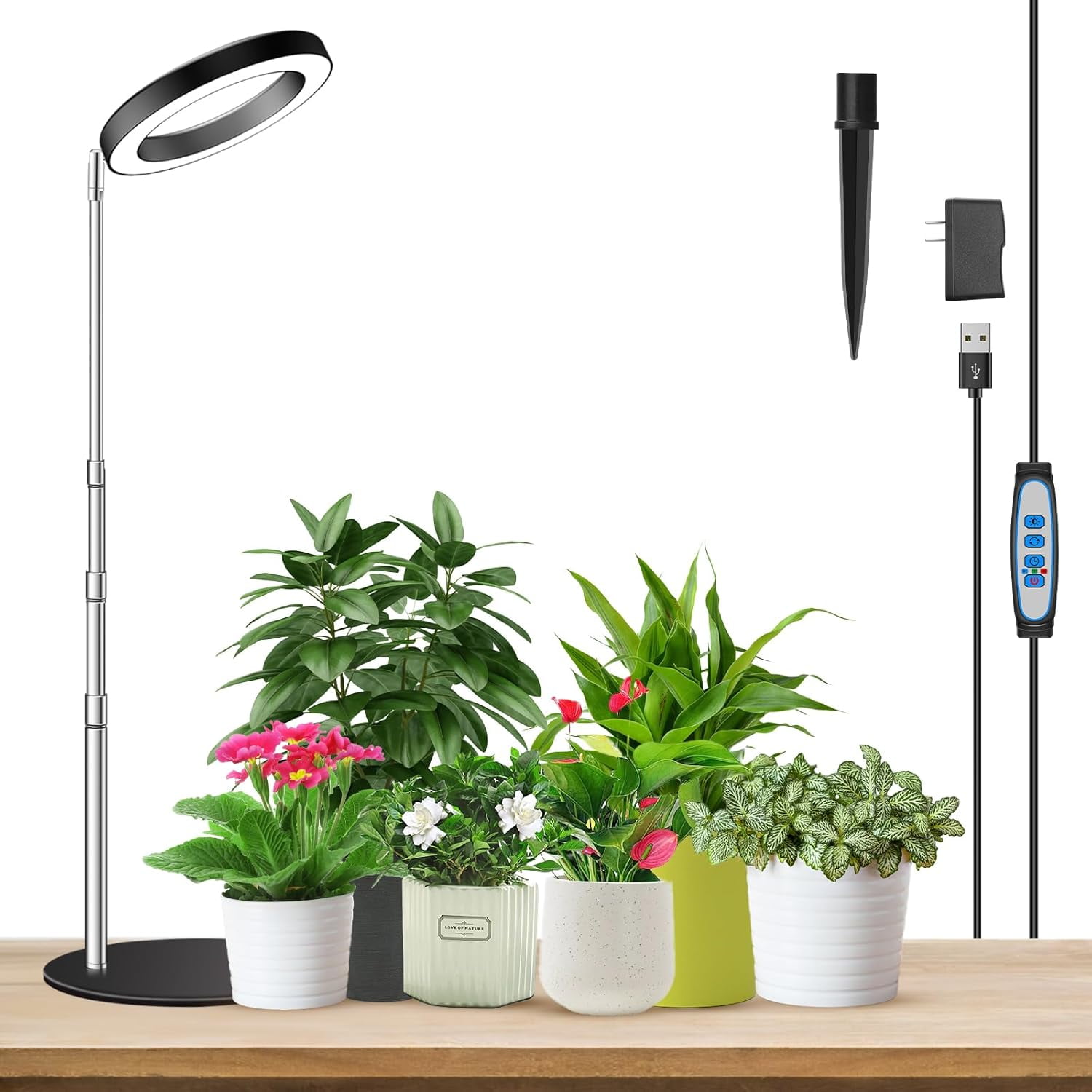 Grow Lights for Indoor Plants Full Spectrum, 80 LEDs Plant Light for ...