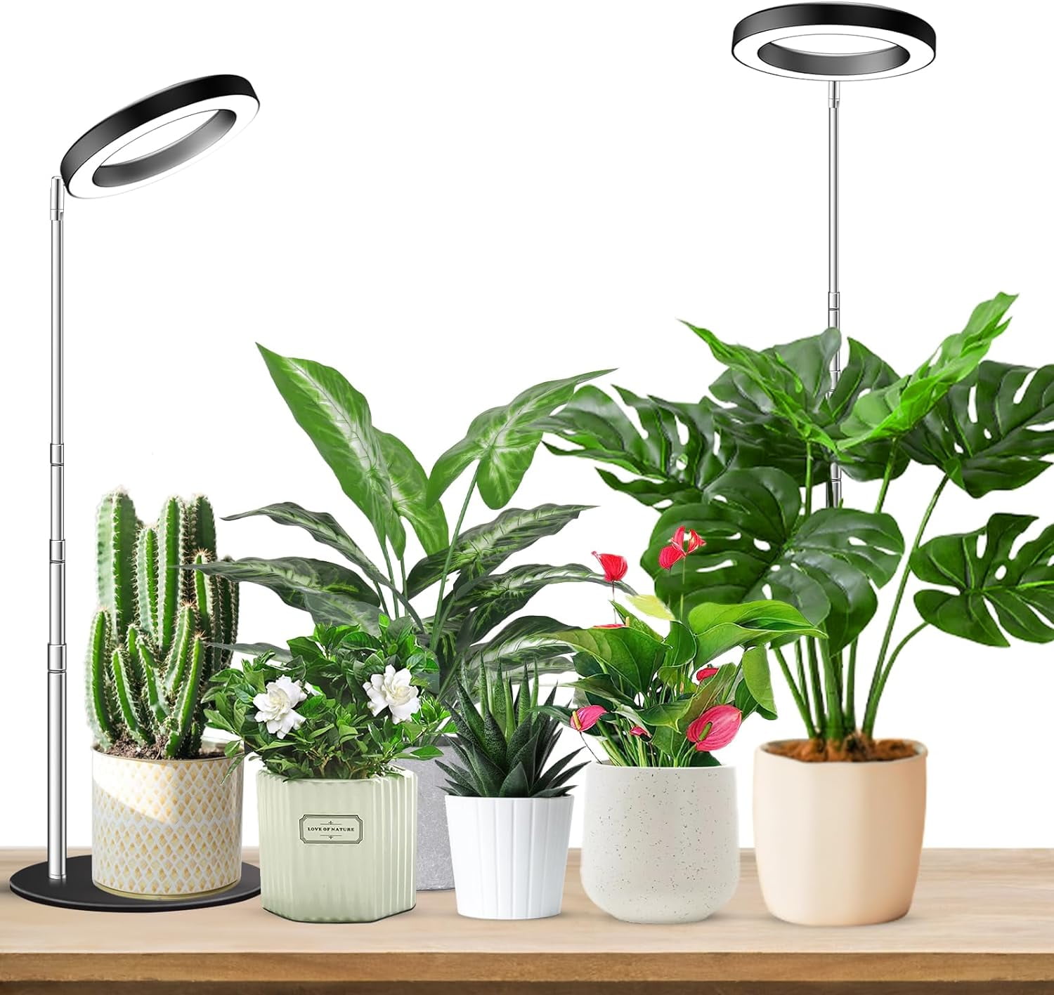 Grow Lights for Indoor Plants Full Spectrum, 80 LEDs Plant Light for ...