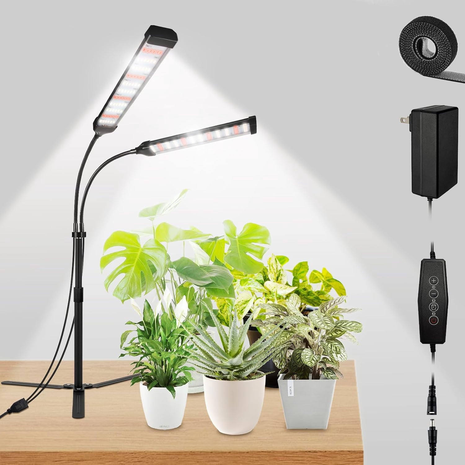 Grow Lights for Indoor Plants, Full Spectrum LED Plant Light Features a ...