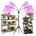 thumbnail image 1 of Grow Lights for Indoor Plants, Full Spectrum led Grow Light with Stand, Auto On/Off Timing 3/6/9/12/15/18H & 10 Brightness Levels (5 Light Heads), 1 of 17