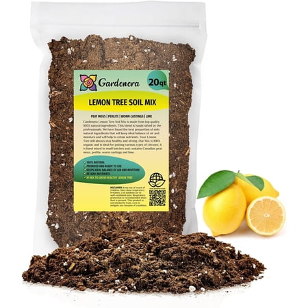 Grow Like a Pro: Gardenera's Lemon Tree Potting Mix - The Key to Luscious, Healthy Citrus Limon Trees [20 Quart Bag]