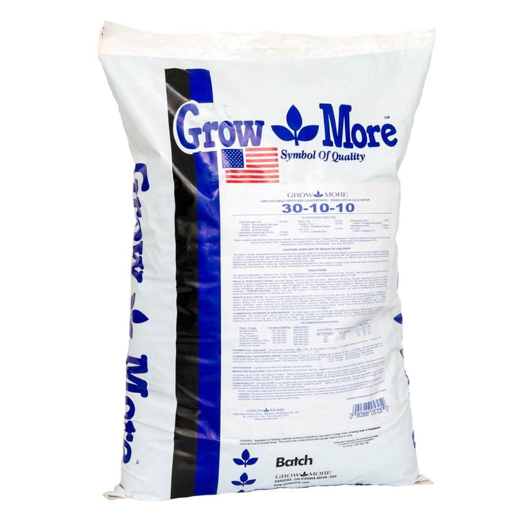 Grow More 25lb Cold Water Soluble Concentrated Fertilizer for